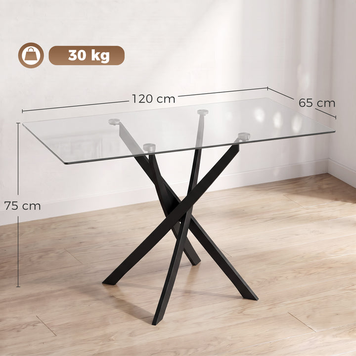Rectangular Dining Table for 6 People, 120cm Modern Kitchen Table - view 3