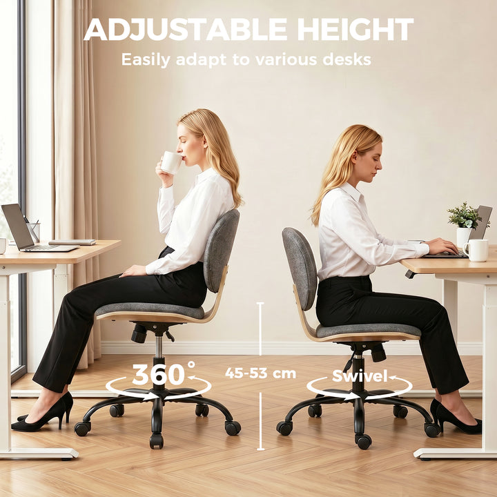 Home Office Desk Chair Rocking Function Ergonomic Swivel Chair with PU
