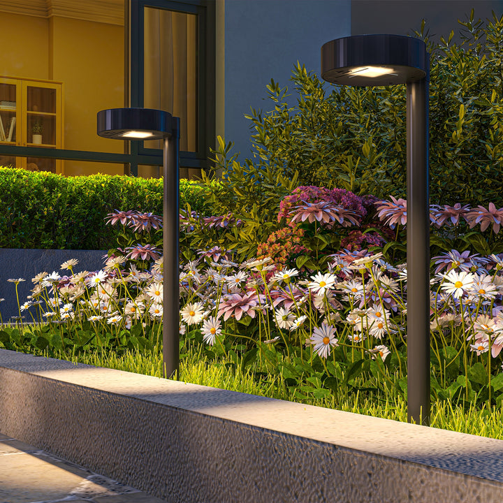 Solar Lights Outdoor Garden Stake 8 Pack Pathway Lighting, Solar Stake Lights with Auto On/Off LED, IP44 Waterproof Plastic Outdoor Garden Lighting for Path, Patio and Landscape