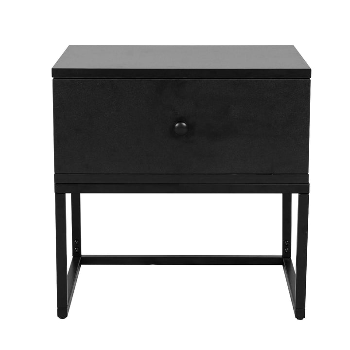 Rozelle Bedside with Black metal legs