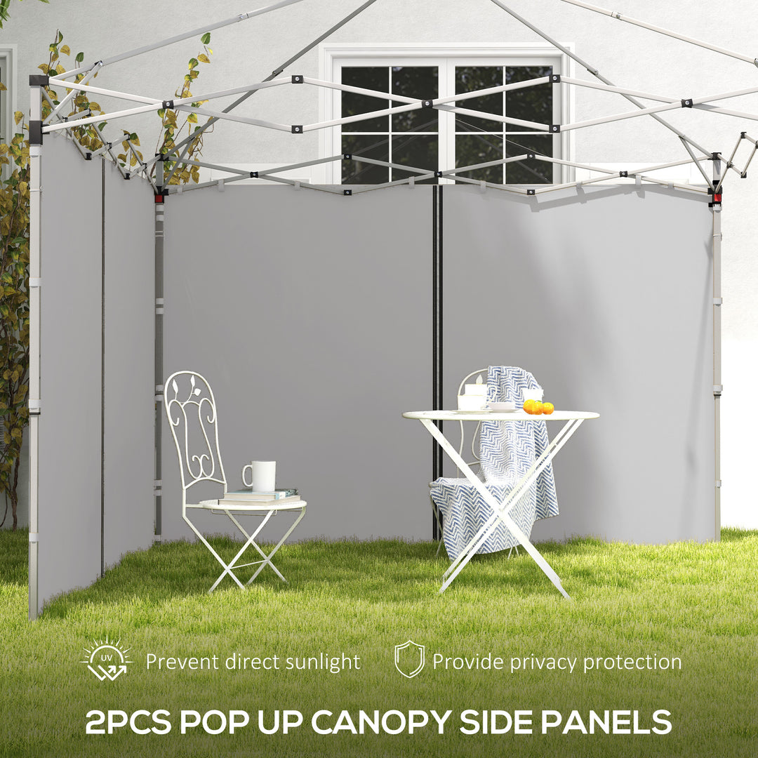 Set of Two 3 x 3(m) Replacement Zipped Gazebo Walls - Grey