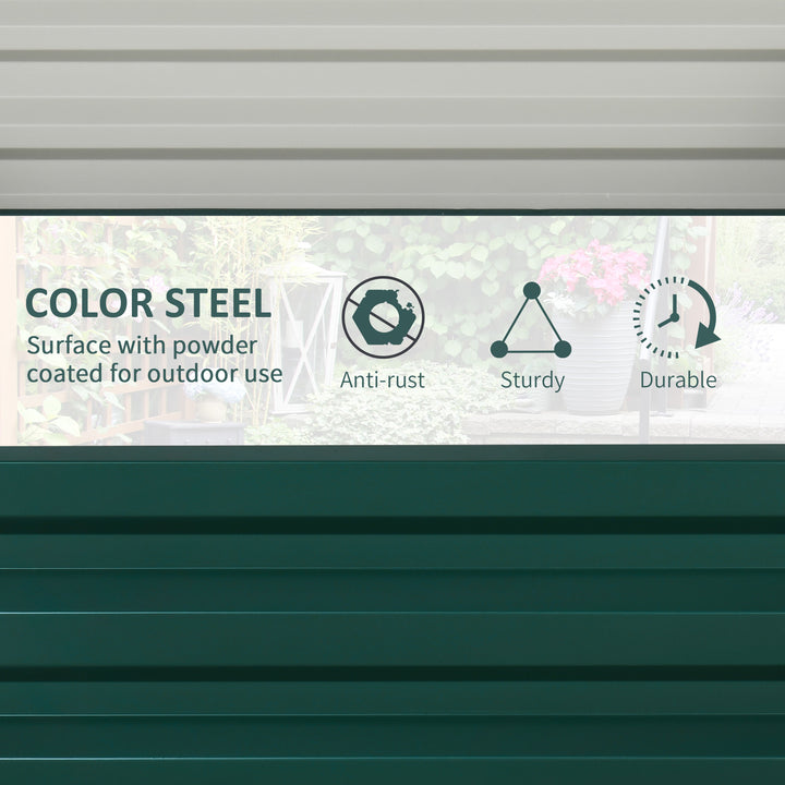 Set of Two 60 x 60cm Steel Planter Boxes - Green