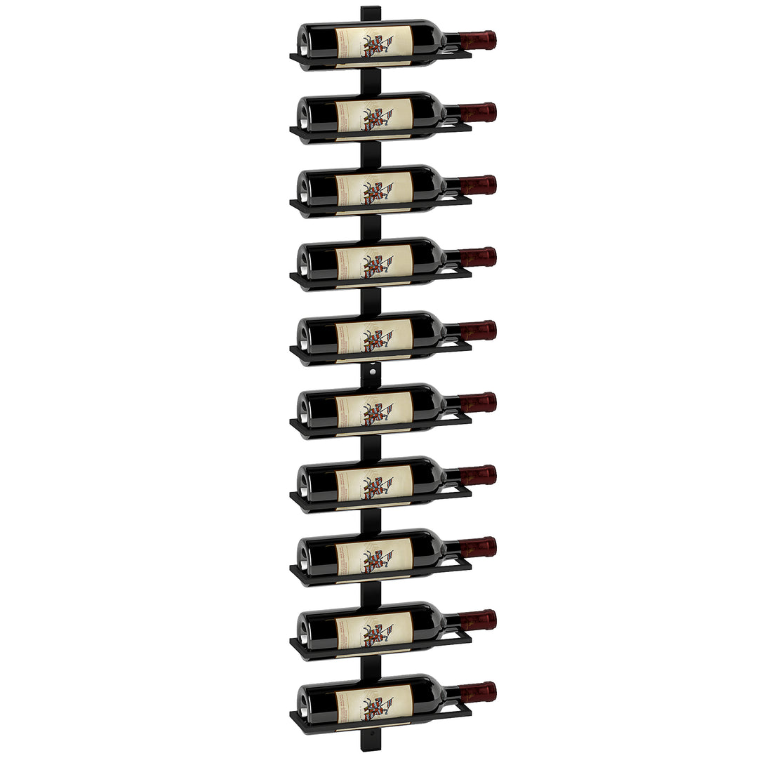 Wine Rack, Wall Mounted, 10 Tier Metal Wine Display Rack, Storage Hold