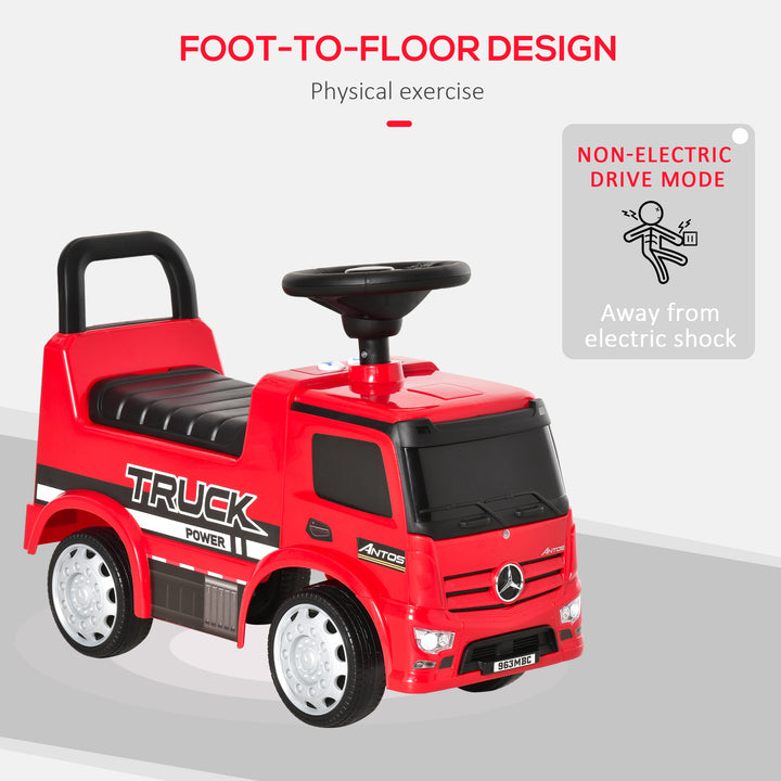 Compatible Kids Ride On Car Truck Mercedes Benz Licensed Toddler Foot To Floor Slider w/Under Seat Storage for 12 - 36 Months Red
