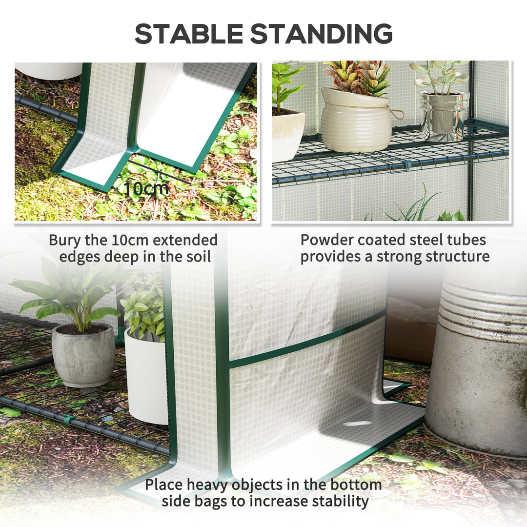 Three-Tier Mini Greenhouse - White