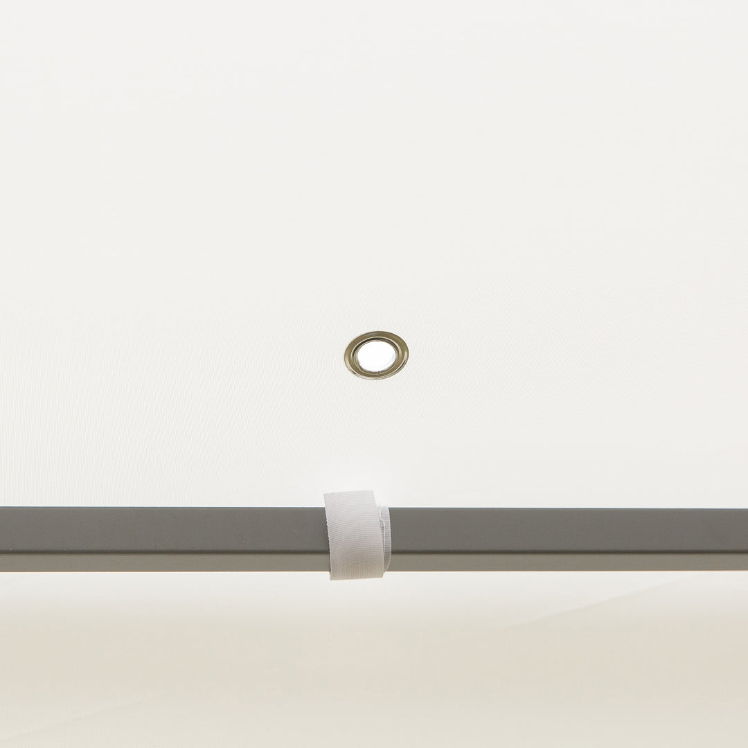 MCL 3 x 3m Outdoor Steel Gazebo with 2 Tier Roof, Garden Gazebo Patio Canopy Marquee Shelter with Decorative Steel Frame - Cream