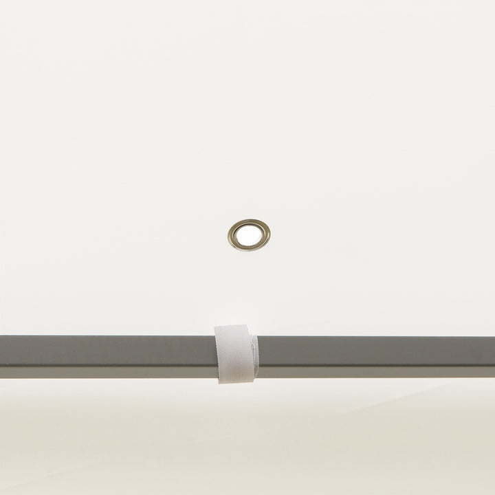 MCL 3 x 3m Outdoor Steel Gazebo with 2 Tier Roof, Garden Gazebo Patio Canopy Marquee Shelter with Decorative Steel Frame - Cream