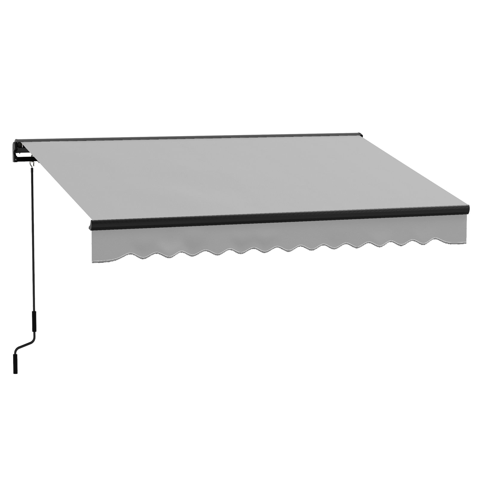 Electric Awning with Aluminium Frame and Remote Control, 3 x 2m, Light Grey