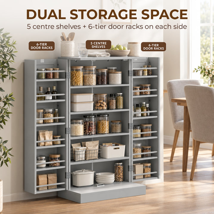 Kitchen Cupboard, Freestanding Multi-Storage Kitchen Pantry Cabinet - view 4