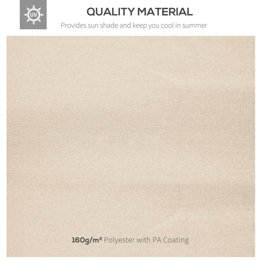 MCL 3x3(m) Replacement Gazebo Canopy, Double Tier Roof Top for Garden, Patio, Outdoor, Beige (TOP ONLY)