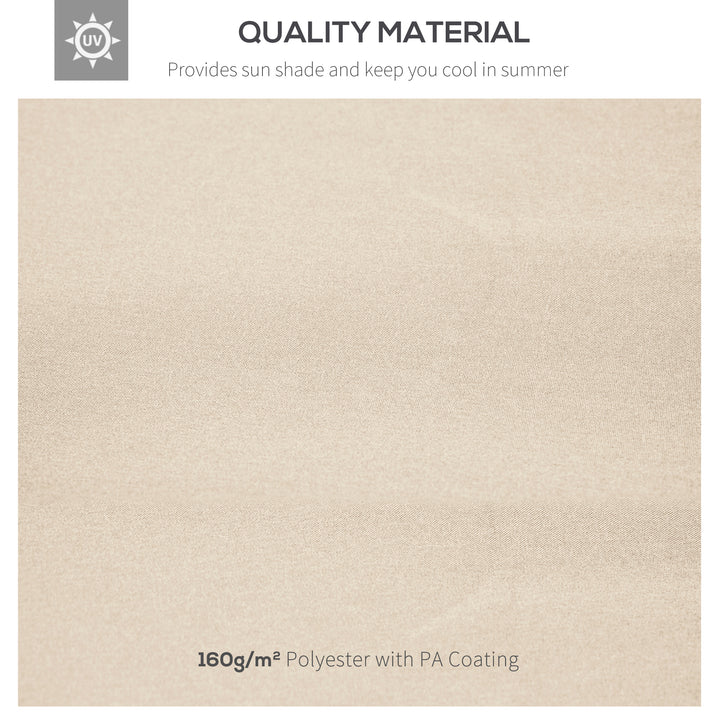 MCL 3x3(m) Replacement Gazebo Canopy, Double Tier Roof Top for Garden, Patio, Outdoor, Beige (TOP ONLY)