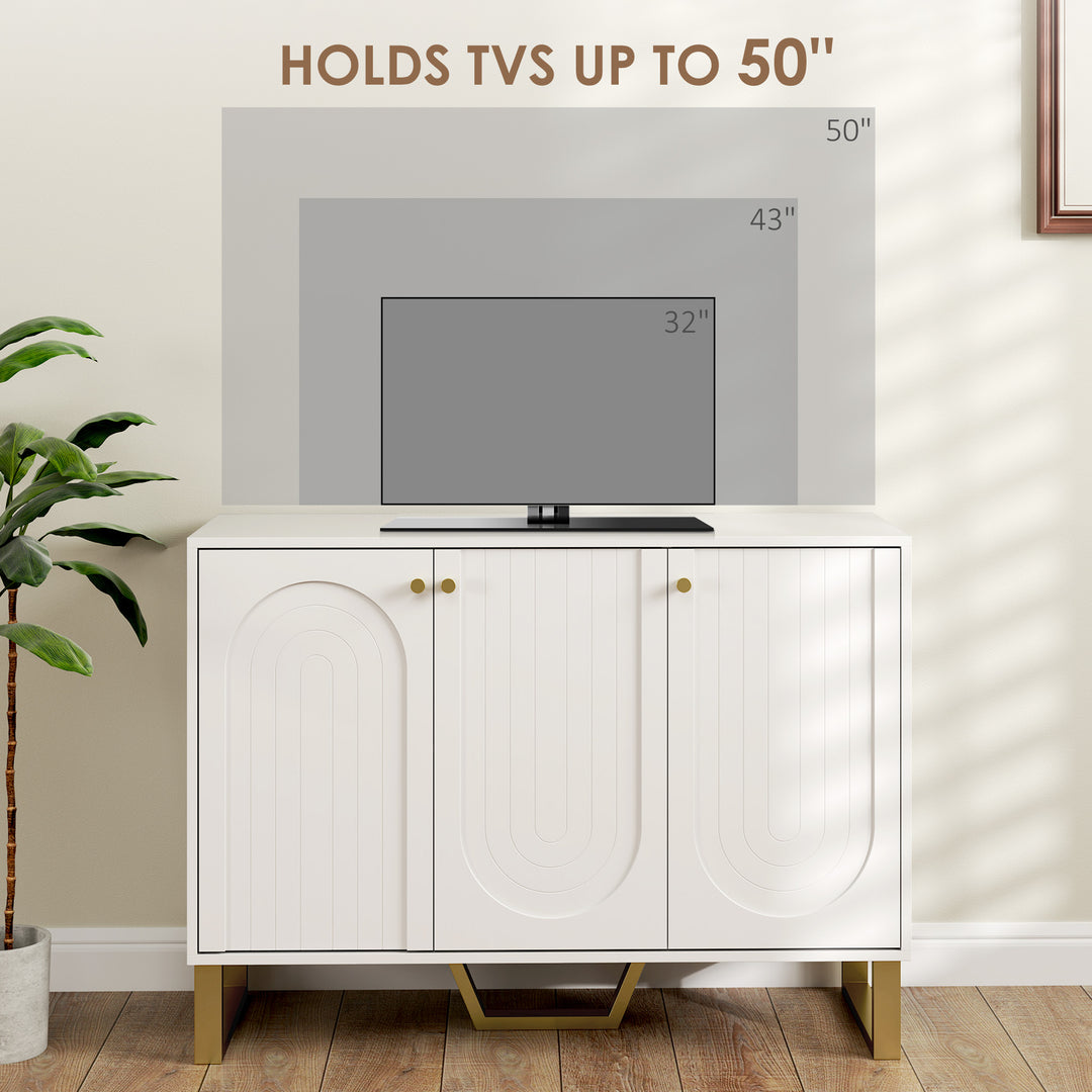 3-Door Sideboard Storage Cabinet - White