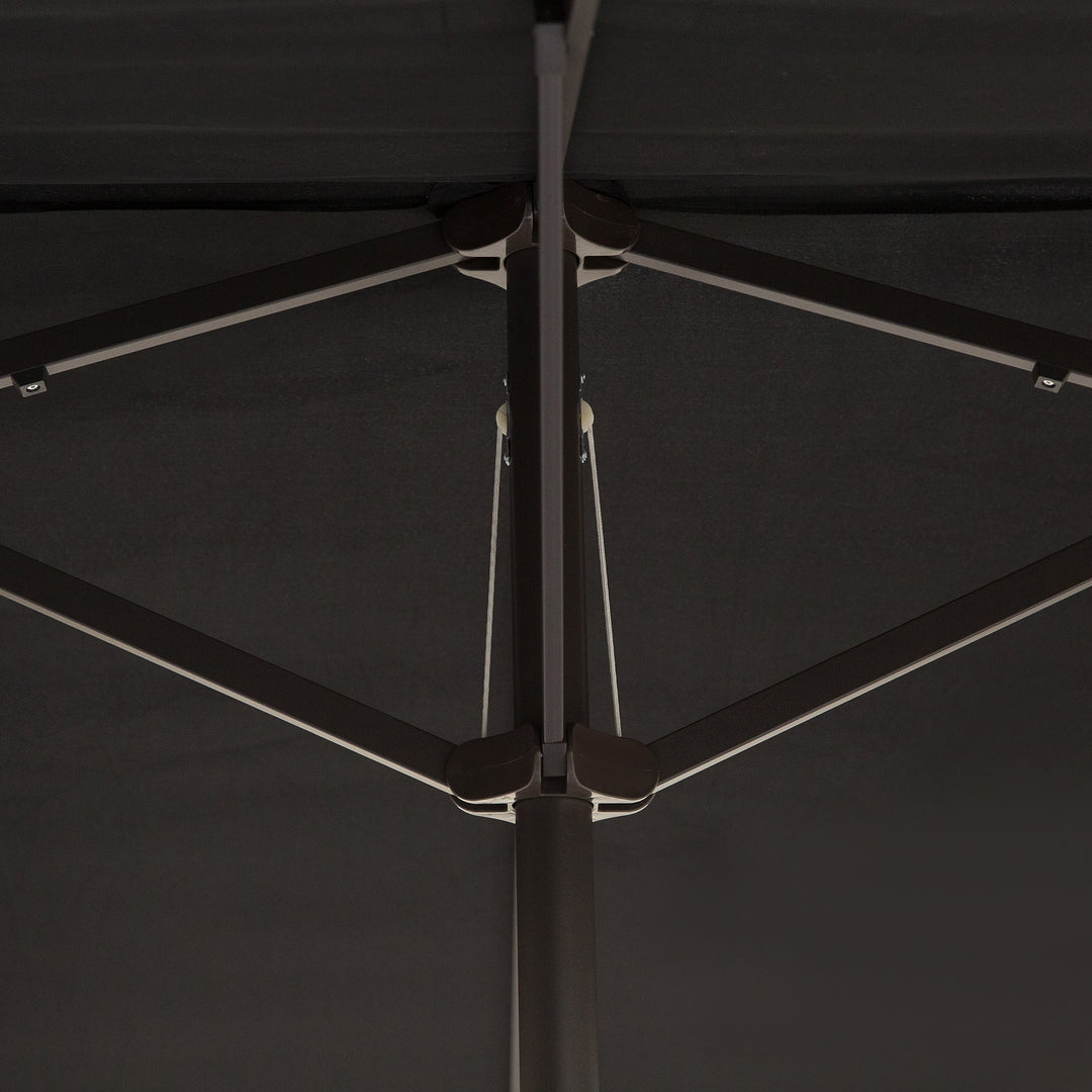 4.6m Double Garden Parasol - Black