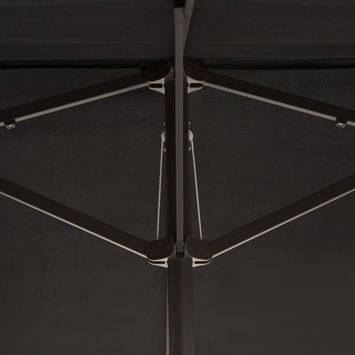 4.6m Double Garden Parasol - Black