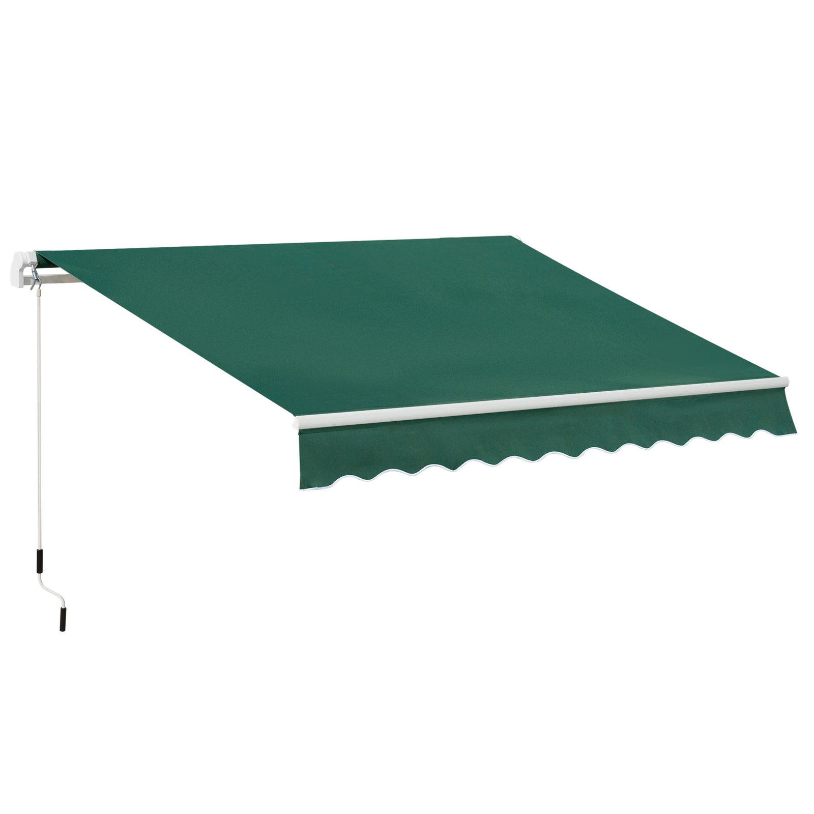 Awning Canopy Manual Retractable Porch Sun Shade Shelter 3 x 2m Green