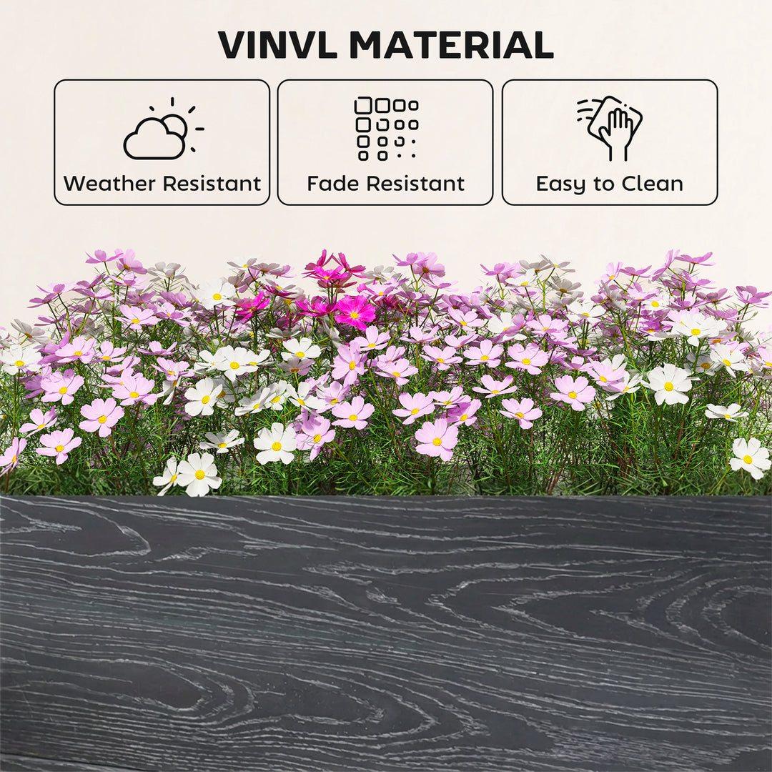 Vinyl Raised Garden Bed Kit, 2 x 2 x 1ft Modular Elevated Garden Box w