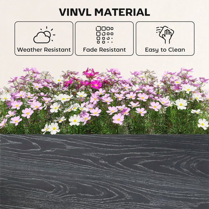 Vinyl Raised Garden Bed Kit, 2 x 2 x 1ft Modular Elevated Garden Box w