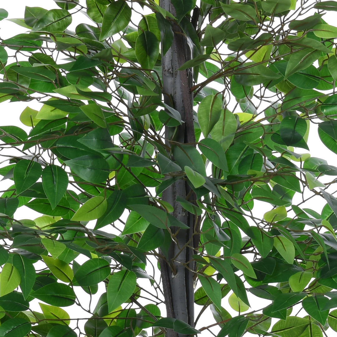 145cm Artificial Banyan Plant Faux Decorative Tree w/ Cement Pot Vibrant Greenery Shrubbery Indoor Outdoor Accessory