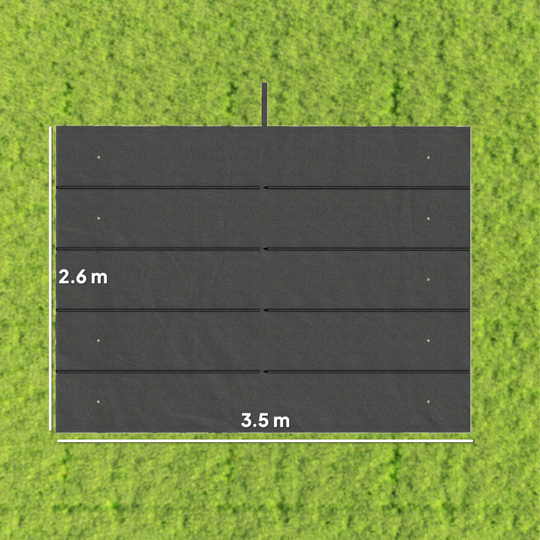 Retractable Pergola Cover, 3.5 x 2.6 m Replacement Canopy Fabric for 4