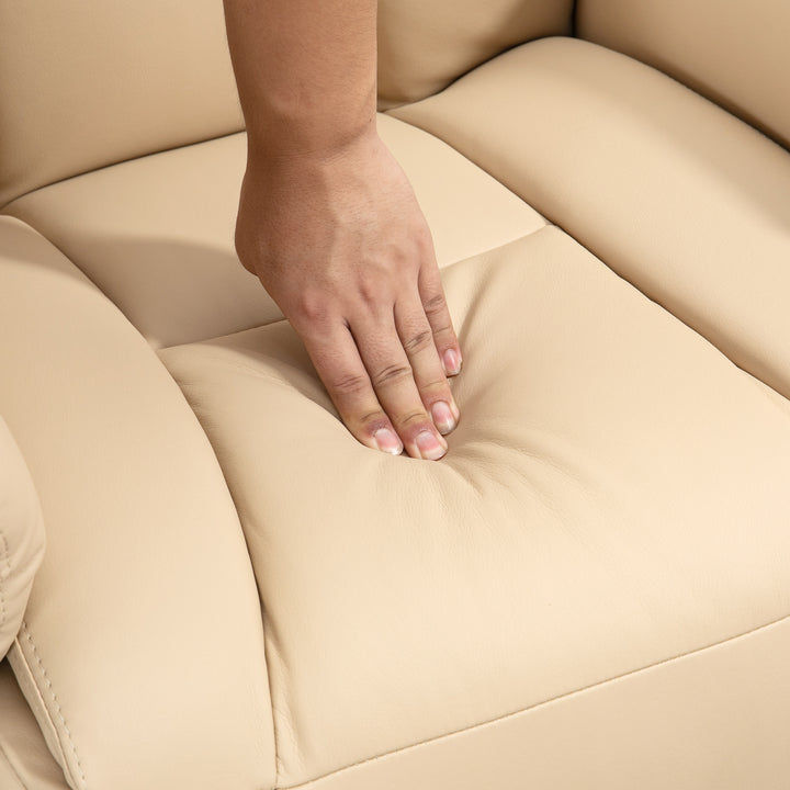 Adjustable Swivel Recliner, Manual Recliner Chair with Footrest, Padde