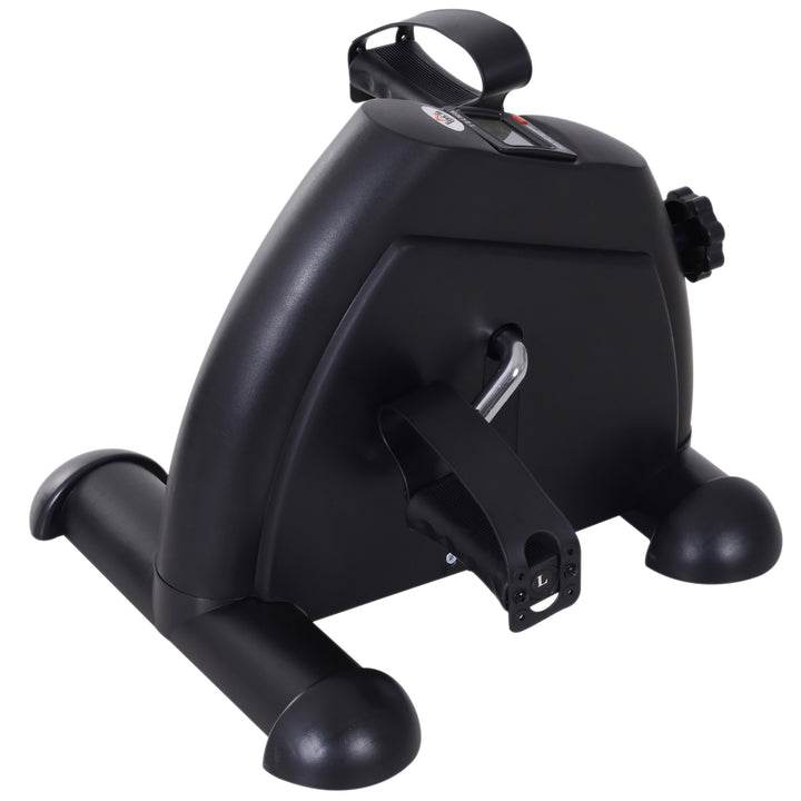 Mini Exercise Bike, Portable Pedal Exerciser, Under Desk Bike with LCD Display for Legs and Arms Training, Black