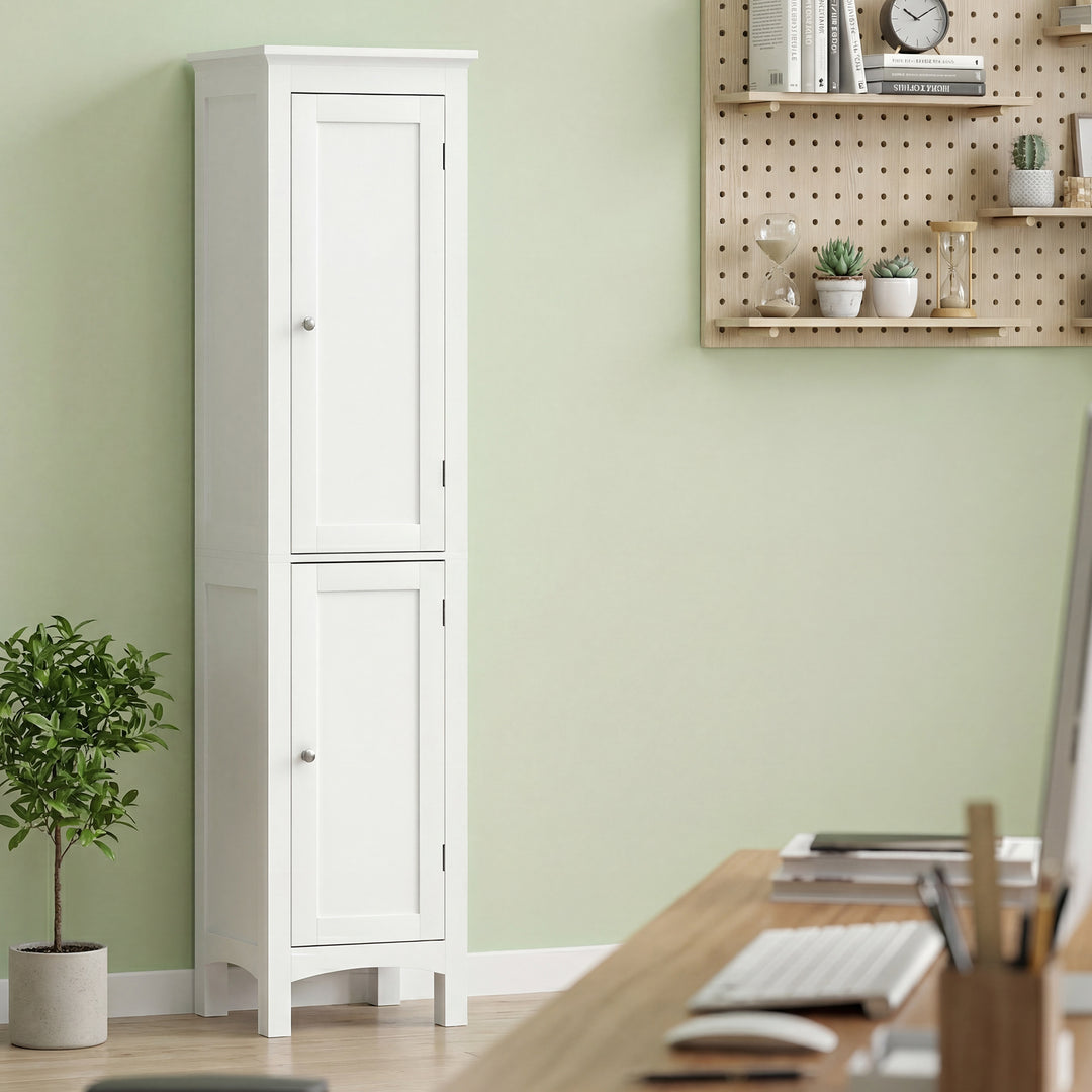 Tall Bathroom Storage Unit, Slim Bathroom Cabinet with Adjustable Shel