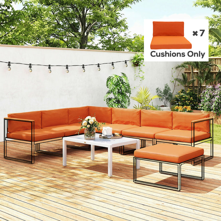 14-piece Dining Set Cushions - Orange