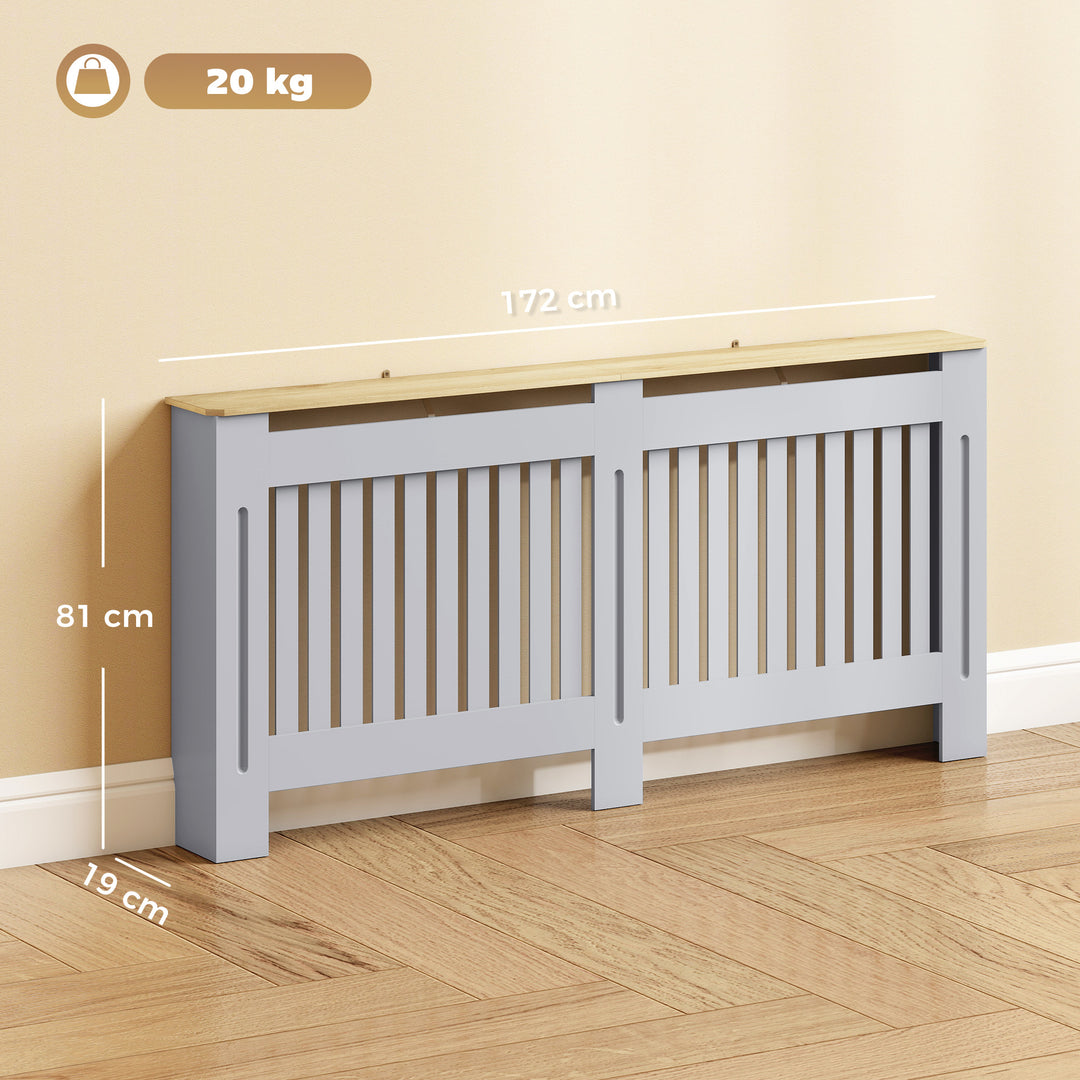 Slatted Radiator Cover, Painted Cabinet with Line Grill Design, 172L ×