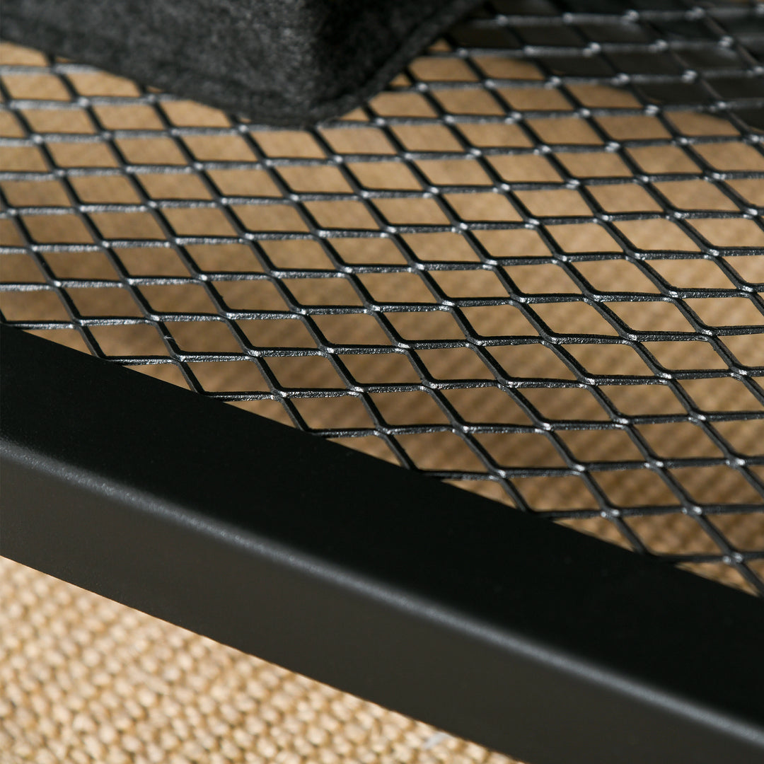 MCL Coffee Table Industrial Side Table Living Room Table with Storage Shelf and Metal Frame for Home Office, 106L x 60W x 45Hcm