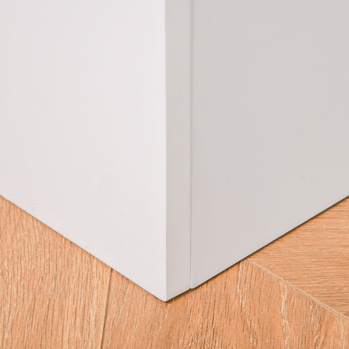 Wooden Kids Toy Box Children Storage Chest Organiser Book Slot Safety Hinge Playroom Furniture White