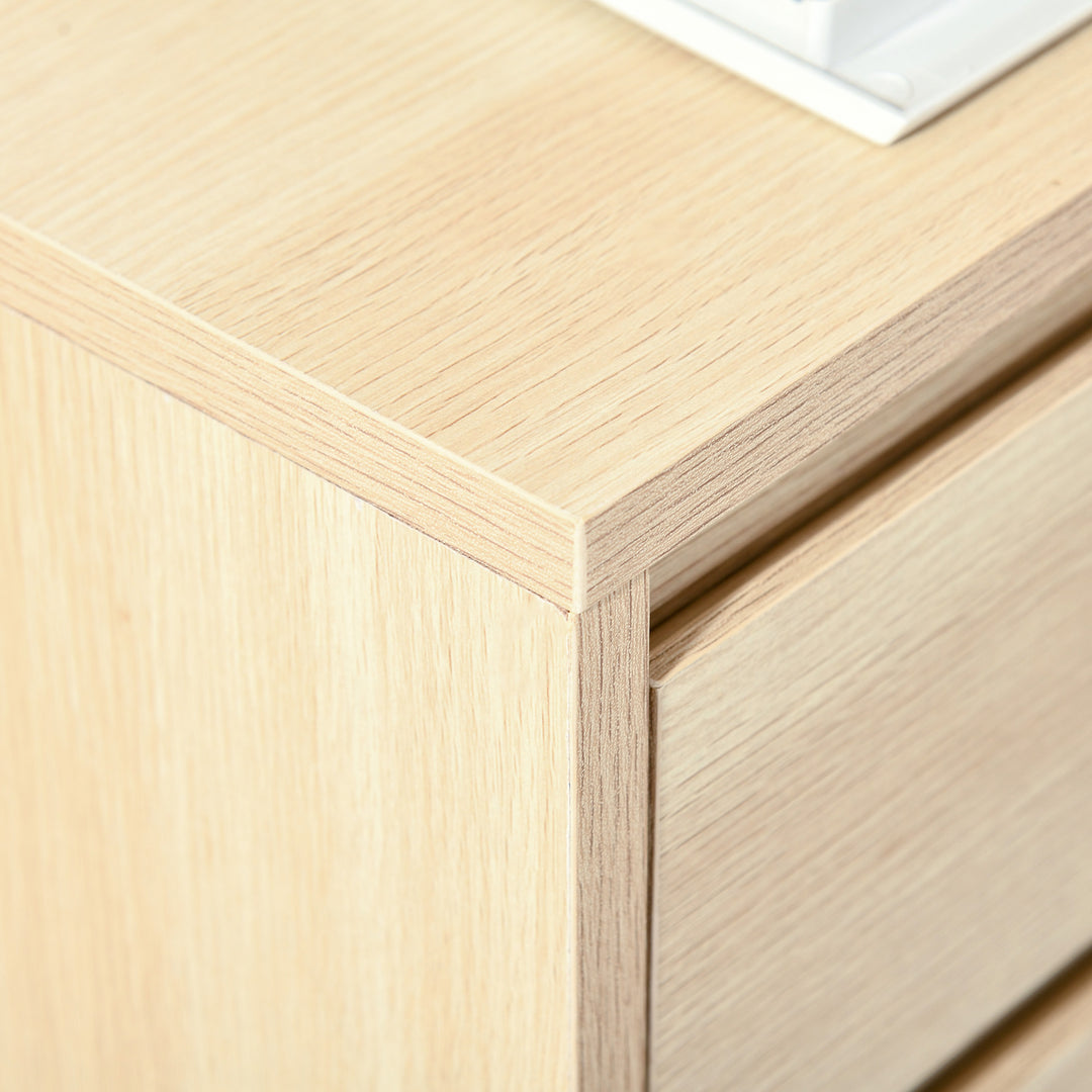 Four-Drawer Office Filing Cabinet, with Wheels - Natural