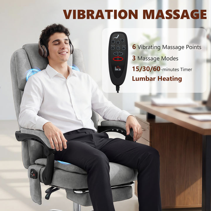 Office Chair with 6-Point Vibration Massage and Heat, Executive Comput