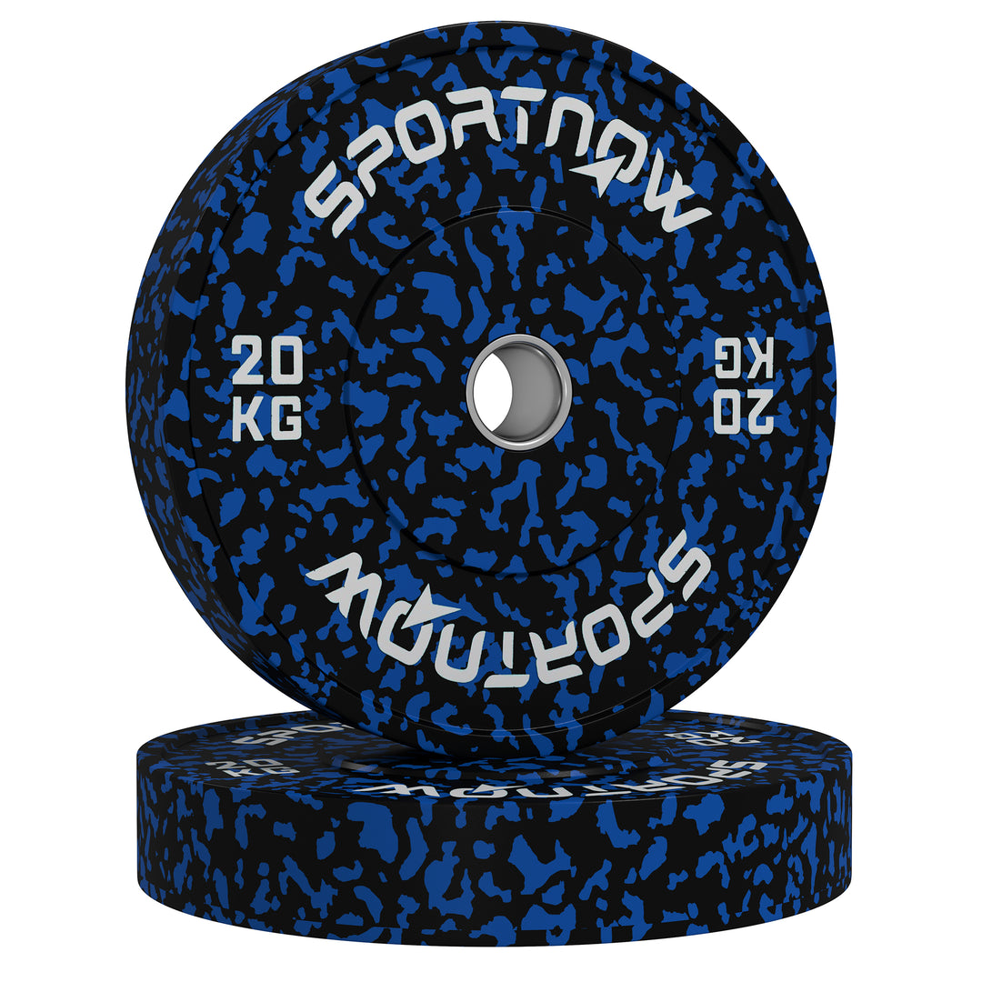 SPORTNOW Olympic Weight Plates with 5cm Holes, for Weight Lifting, 2 x 20KG