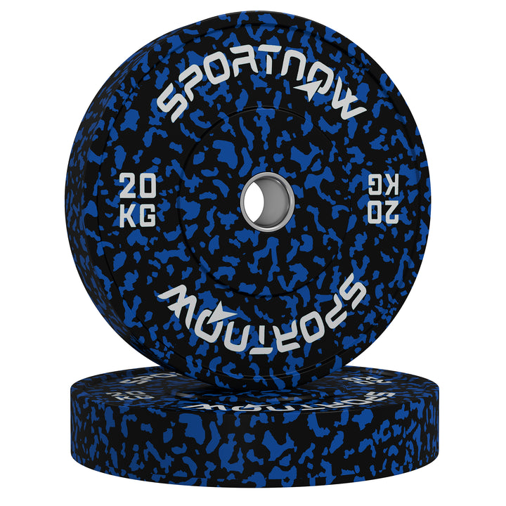 SPORTNOW Olympic Weight Plates with 5cm Holes, for Weight Lifting, 2 x 20KG