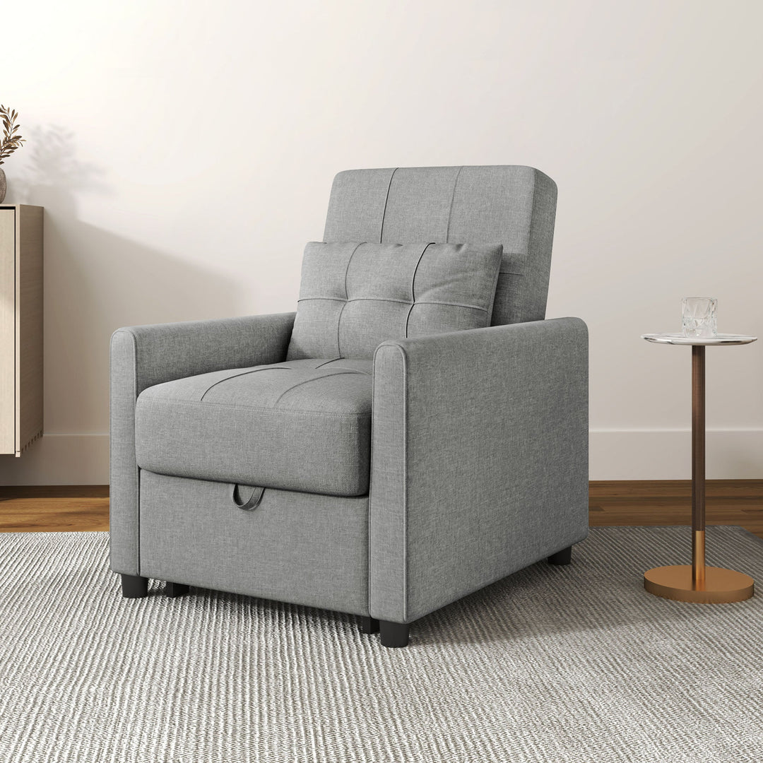 Linen-Look Single Chair Bed