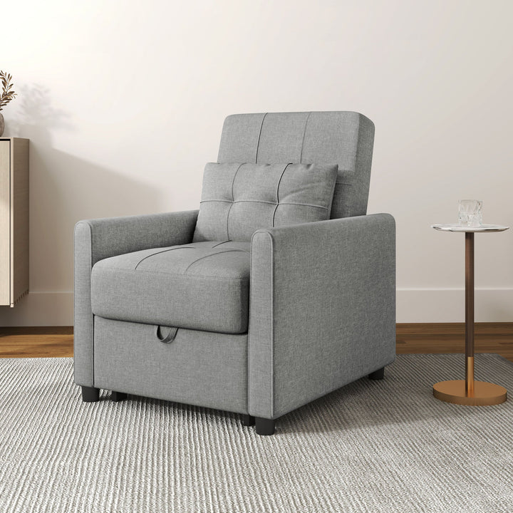 Linen-Look Single Chair Bed