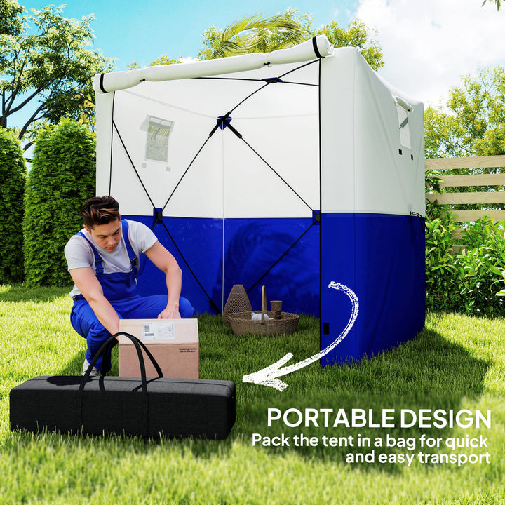 2 x 2m Pop-Up Gazebo, with Accessories - Dark Blue
