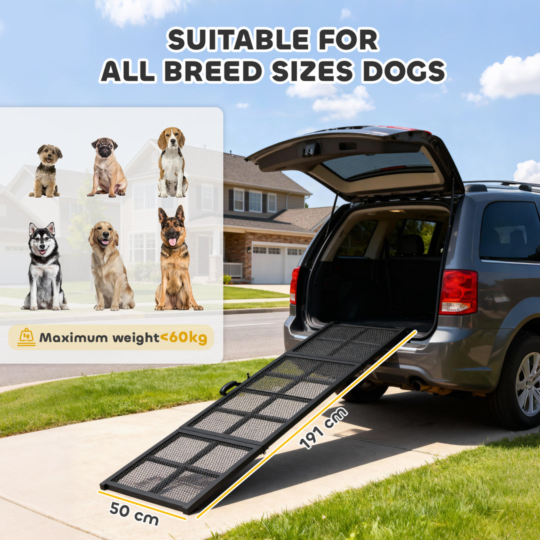 191 x 20cm Dog Ramp for Car, Extra Long Pet Stairs with Non-Slip Surface, for Large Dogs