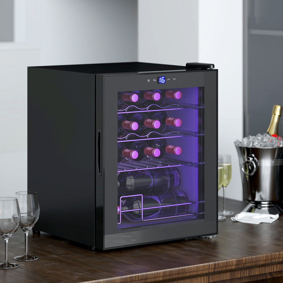 MCL 42L 16-Bottle Wine Cooler Fridge - Black