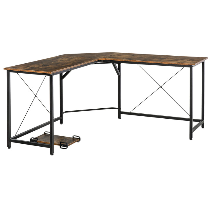 L-Shaped Desk, Gaming Desk, 150 x 150 x 75 cm, Corner Computer Desk for Study, Home Office, Bedroom, Rustic Brown