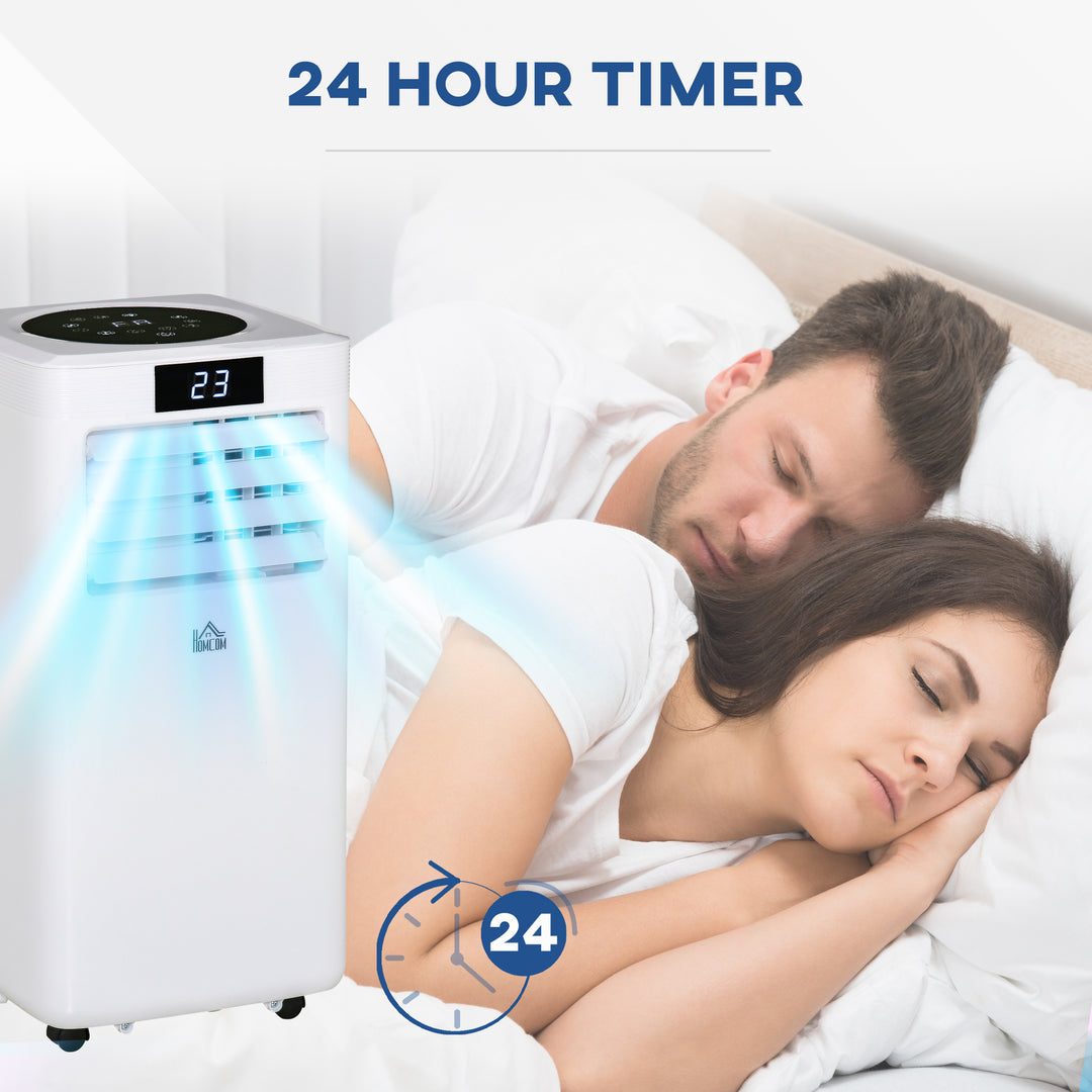 10000 BTU Air Conditioning Unit, 3-in-1 Portable Air Conditioner, Dehumidifier, Cooling Fan with Remote Control, Digital Display, 2 Speeds, 24H Timer, Window Venting Kit, 22m²