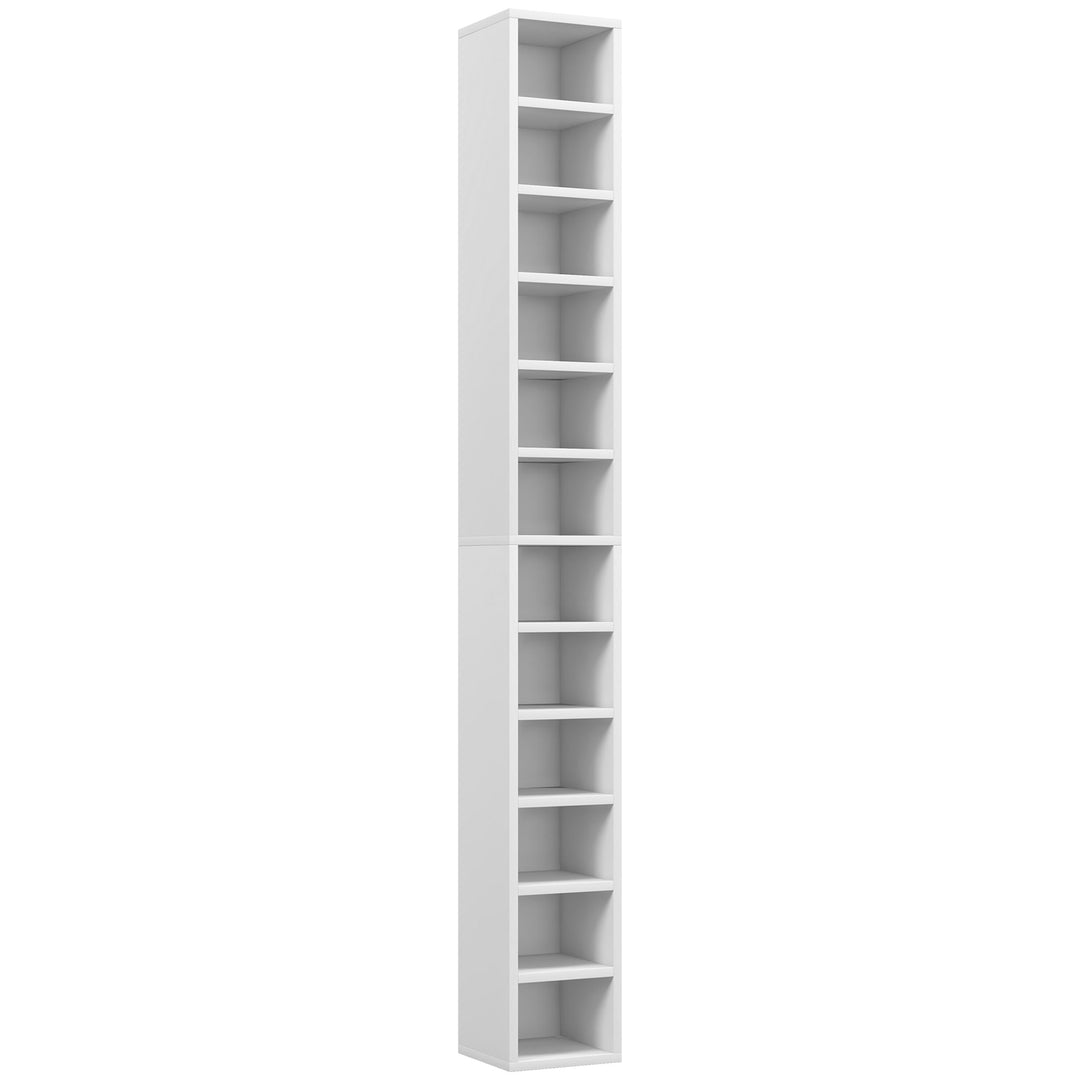 MCL 204 CD Tall Narrow Media Storage Tower - White