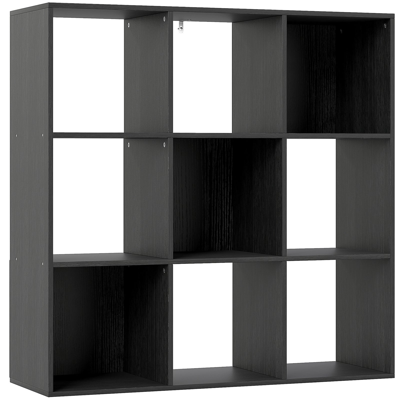 Nine-Cube Storage Shelf - Black