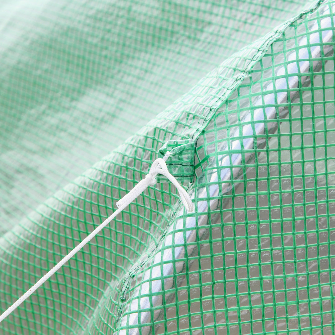 Walk-in Polytunnel Greenhouse Green House with Roll-up Sidewalls, UV-resistant PE Cover, 3 x 2 x 2m, Green