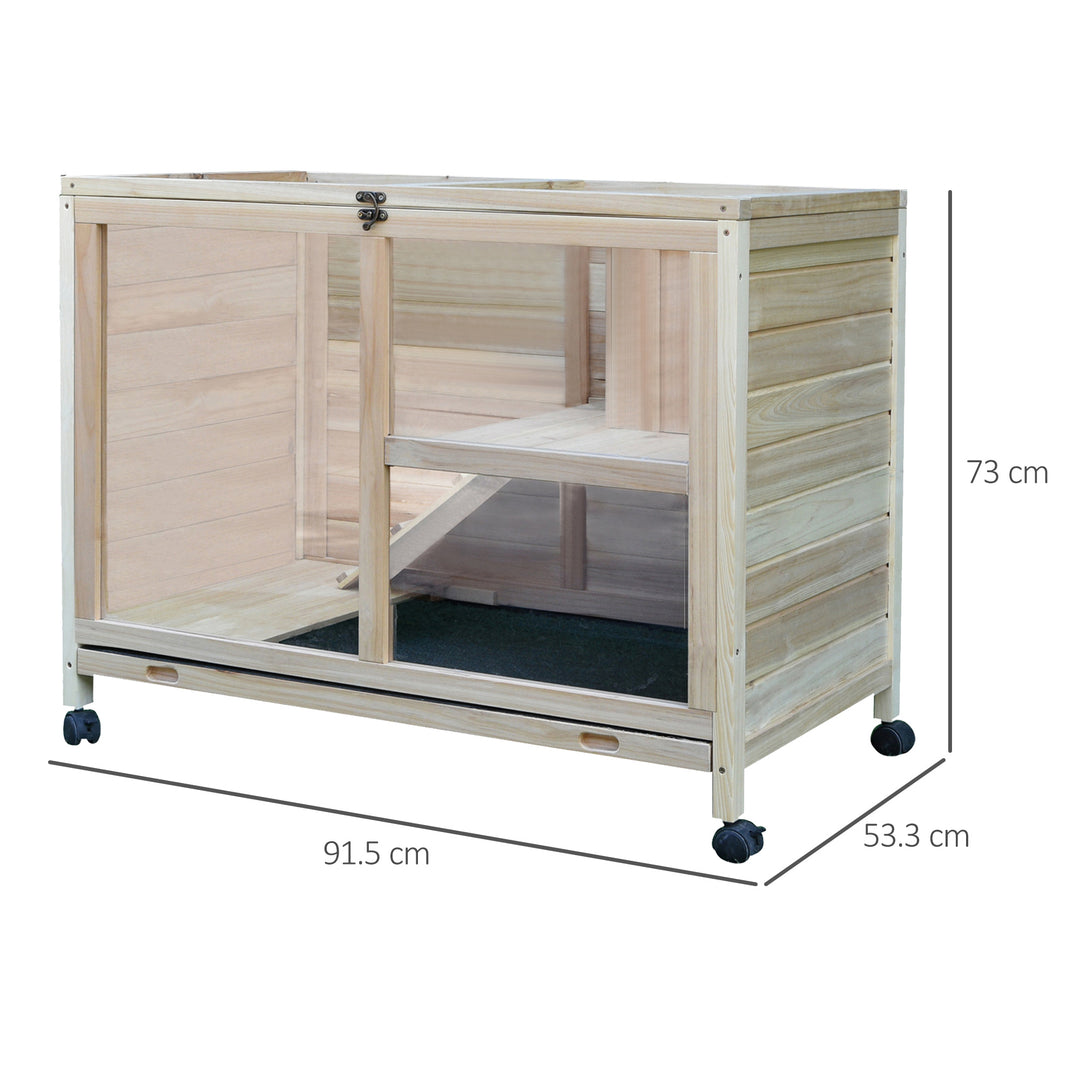 Small Animals Guinea Pigs Hutches Fir Wood Indoor Hutch