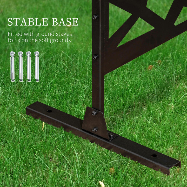 Freestanding Garden Partition Screen Metal Decorative with Expansion S