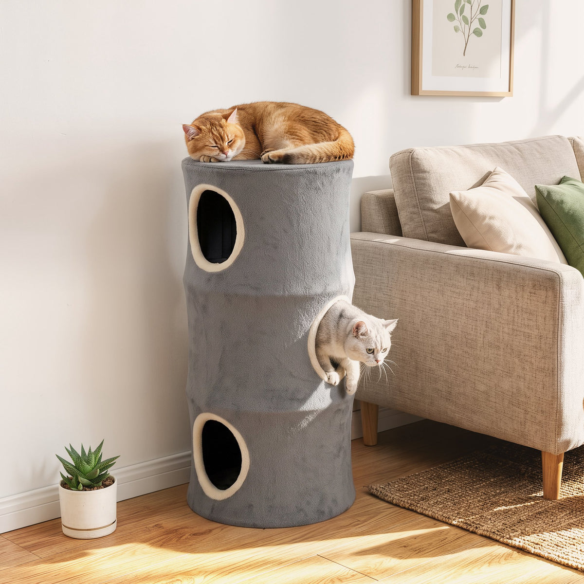 Cat House for Indoor Kittens, Cat Condo with Removable Washable - view 2