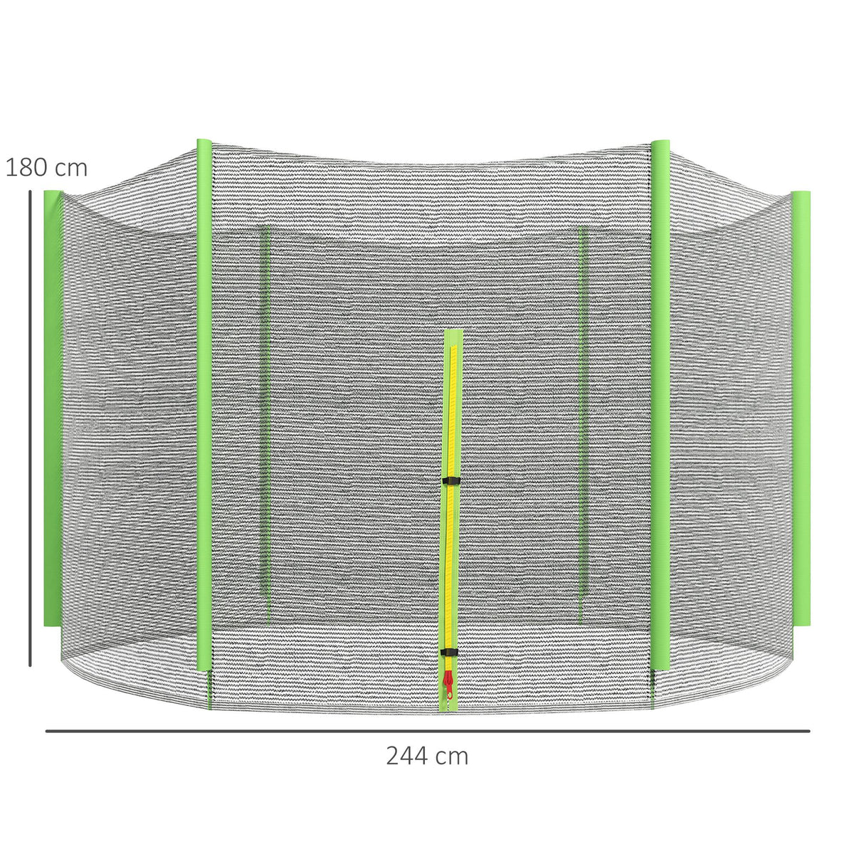 8ft Trampoline Net Replacement with 6 Plastic Pole Covers, Weather-Res