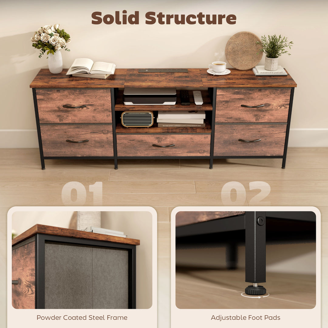 Multi-Storage Industrial TV Stand