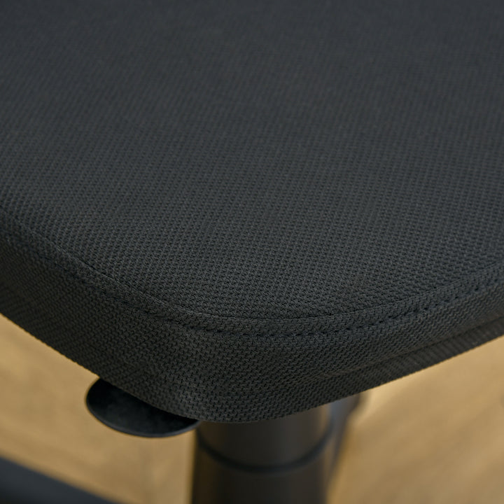 Small Office Chair without Arms, Ergonomic Swivel Mesh Desk Chair with Curved Back and Wheels, Height Adjustable, for Home Vanity Computer Dressing Table Study Bedroom, Holds Up to 120 kg